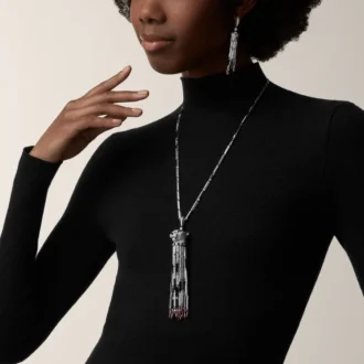 Panthere De Cartier øreringe, rubin, stor model, pavé