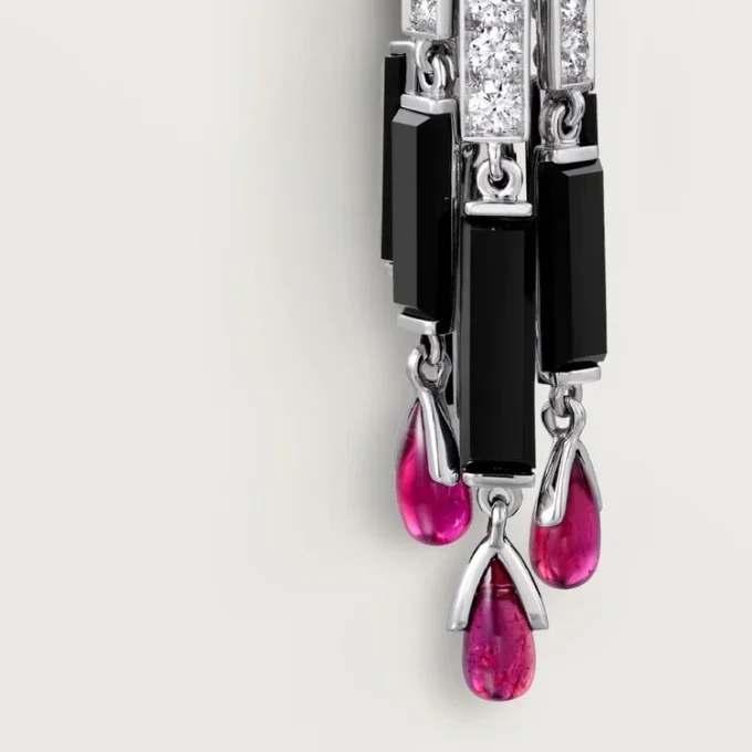 Panthere De Cartier øreringe, rubin, stor model, pavé Panthere De Cartier øreringe, rubin, stor model, pavé
