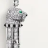 Panthere De Cartier øreringe, rubin, stor model, pavé Panthere De Cartier øreringe, rubin, stor model, pavé