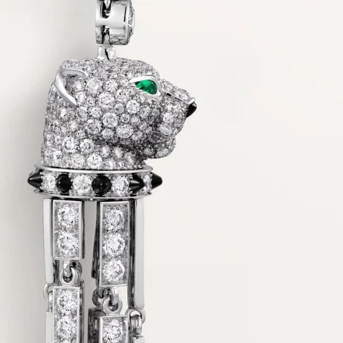 Panthere De Cartier øreringe, rubin, stor model, pavé Panthere De Cartier øreringe, rubin, stor model, pavé