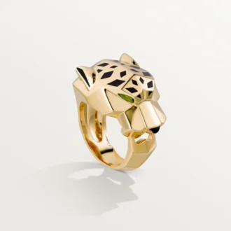 Panthere De Cartier-ring – Gult guld, lak, tsavorit-granat, onyx – Cartier Panthere De Cartier-ring – Gult guld, lak, tsavorit-granat, onyx – Cartier