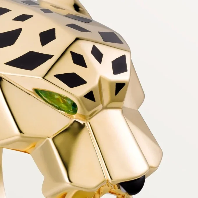 Panthere De Cartier-ring – Gult guld, lak, tsavorit-granat, onyx – Cartier Panthere De Cartier-ring – Gult guld, lak, tsavorit-granat, onyx – Cartier