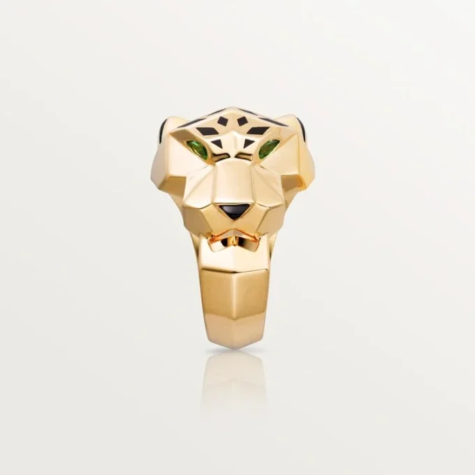 Panthere De Cartier-ring – Gult guld, lak, tsavorit-granat, onyx – Cartier Panthere De Cartier-ring – Gult guld, lak, tsavorit-granat, onyx – Cartier