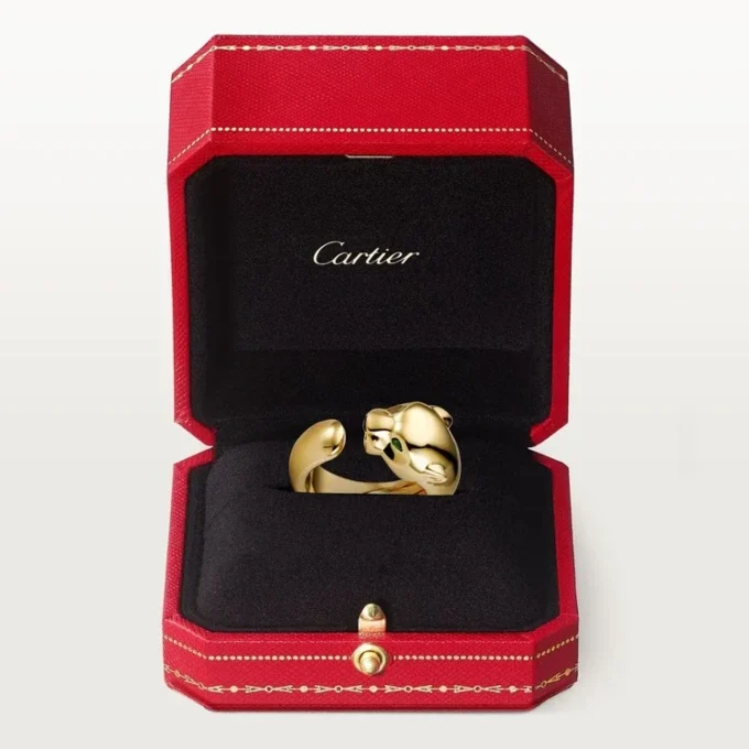 Panthere De Cartier-ring – gult guld, onyx, tsavorit-granat – Cartier Panthere De Cartier-ring – gult guld, onyx, tsavorit-granat – Cartier
