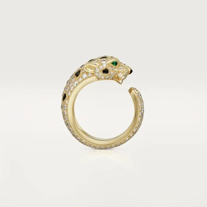 Panthere De Cartier-ring – Gult guld, smaragder, onyx, diamanter – Cartier Panthere De Cartier-ring – Gult guld, smaragder, onyx, diamanter – Cartier