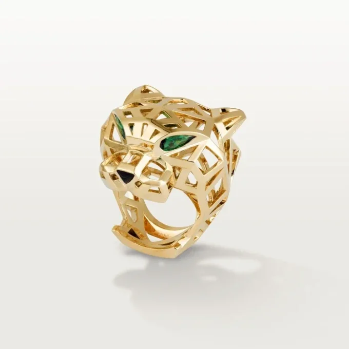 Panthere De Cartier-ring – Gult guld, tsavorit-granater, onyx – Cartier Panthere De Cartier-ring – Gult guld, tsavorit-granater, onyx – Cartier