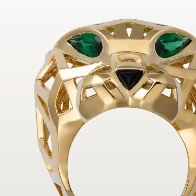 Panthere De Cartier-ring – Gult guld, tsavorit-granater, onyx – Cartier Panthere De Cartier-ring – Gult guld, tsavorit-granater, onyx – Cartier