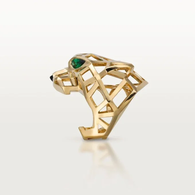 Panthere De Cartier-ring – Gult guld, tsavorit-granater, onyx – Cartier Panthere De Cartier-ring – Gult guld, tsavorit-granater, onyx – Cartier