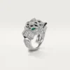 Panthere De Cartier-ring – hvidguld, diamanter, smaragder, onyx – Cartier Panthere De Cartier-ring – hvidguld, diamanter, smaragder, onyx – Cartier