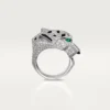 Panthere De Cartier-ring – hvidguld, diamanter, smaragder, onyx – Cartier Panthere De Cartier-ring – hvidguld, diamanter, smaragder, onyx – Cartier