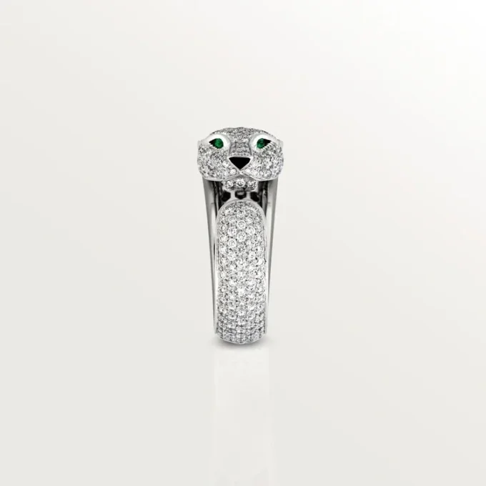 Panthere De Cartier-ring – hvidguld, diamanter, smaragder, onyx – Cartier Panthere De Cartier-ring – hvidguld, diamanter, smaragder, onyx – Cartier