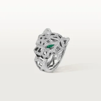 Panthere De Cartier-ring – hvidguld, onyx, smaragder, diamanter – Cartier Panthere De Cartier-ring – hvidguld, onyx, smaragder, diamanter – Cartier