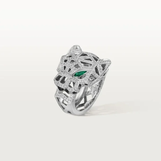 Panthere De Cartier-ring – hvidguld, onyx, smaragder, diamanter – Cartier Panthere De Cartier-ring – hvidguld, onyx, smaragder, diamanter – Cartier