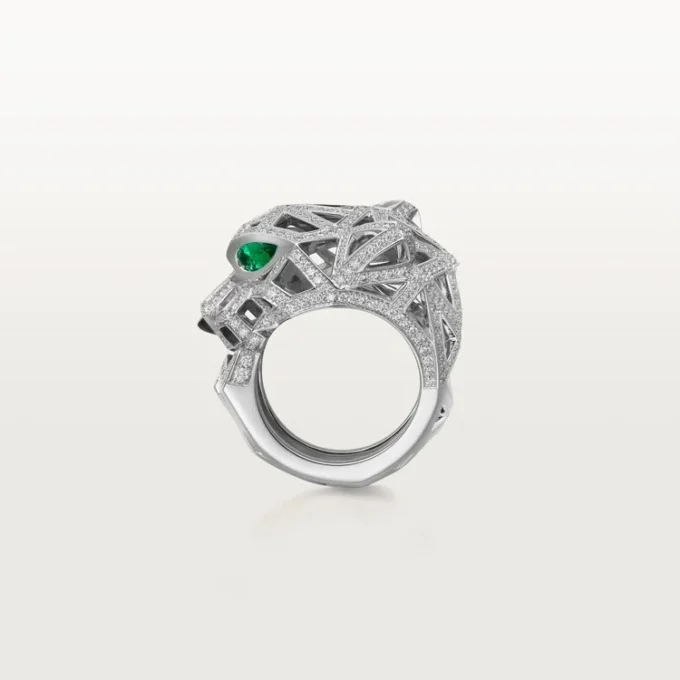 Panthere De Cartier-ring – hvidguld, onyx, smaragder, diamanter – Cartier Panthere De Cartier-ring – hvidguld, onyx, smaragder, diamanter – Cartier