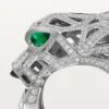 Panthere De Cartier-ring – hvidguld, onyx, smaragder, diamanter – Cartier Panthere De Cartier-ring – hvidguld, onyx, smaragder, diamanter – Cartier