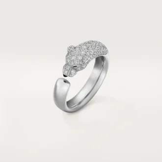Panthere De Cartier-ring – hvidguld, smaragder, onyx, diamanter – Cartier Panthere De Cartier-ring – hvidguld, smaragder, onyx, diamanter – Cartier
