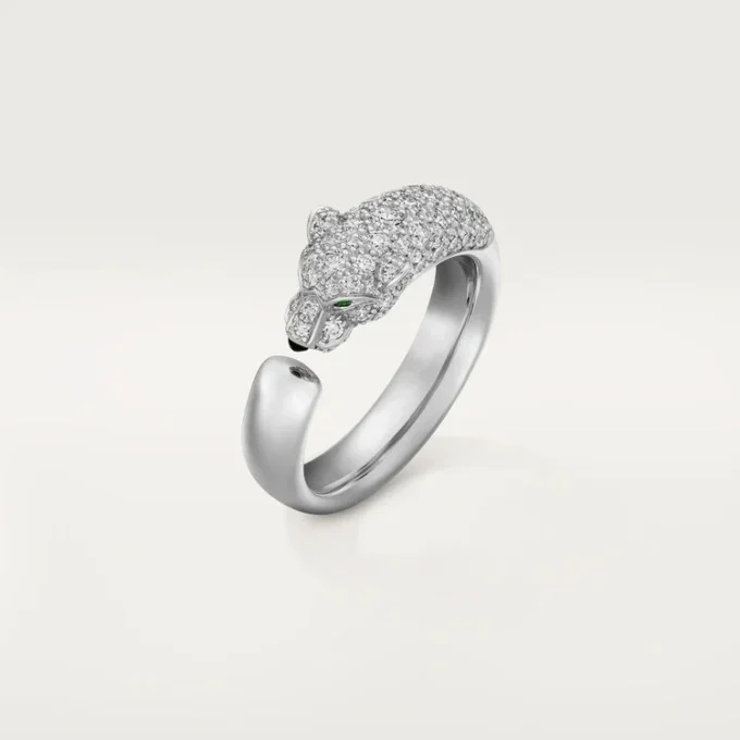 Panthere De Cartier-ring – hvidguld, smaragder, onyx, diamanter – Cartier Panthere De Cartier-ring – hvidguld, smaragder, onyx, diamanter – Cartier