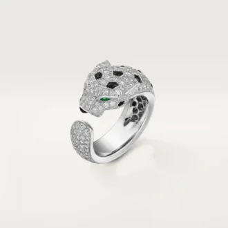 Panthere De Cartier-ring – hvidguld, smaragder, onyx, diamanter – Cartier Panthere De Cartier-ring – hvidguld, smaragder, onyx, diamanter – Cartier