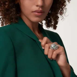 Panthere De Cartier-ring – hvidguld, smaragder, onyx, diamanter – Cartier Panthere De Cartier-ring – hvidguld, smaragder, onyx, diamanter – Cartier
