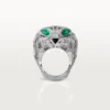 Panthere De Cartier-ring – hvidguld, smaragder, onyx, diamanter – Cartier Panthere De Cartier-ring – hvidguld, smaragder, onyx, diamanter – Cartier
