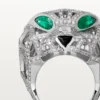 Panthere De Cartier-ring – hvidguld, smaragder, onyx, diamanter – Cartier Panthere De Cartier-ring – hvidguld, smaragder, onyx, diamanter – Cartier