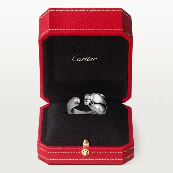 Panthere De Cartier-ring – hvidguld, tsavorit-granater, onyx – Cartier Panthere De Cartier-ring – hvidguld, tsavorit-granater, onyx – Cartier