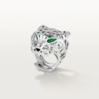 Panthere De Cartier-ring – hvidguld uden rhodiumbelægning, tsavorit-granater, onyx – Cartier Panthere De Cartier-ring – hvidguld uden rhodiumbelægning, tsavorit-granater, onyx – Cartier