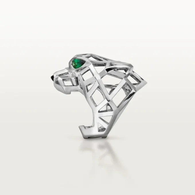 Panthere De Cartier-ring – hvidguld uden rhodiumbelægning, tsavorit-granater, onyx – Cartier Panthere De Cartier-ring – hvidguld uden rhodiumbelægning, tsavorit-granater, onyx – Cartier