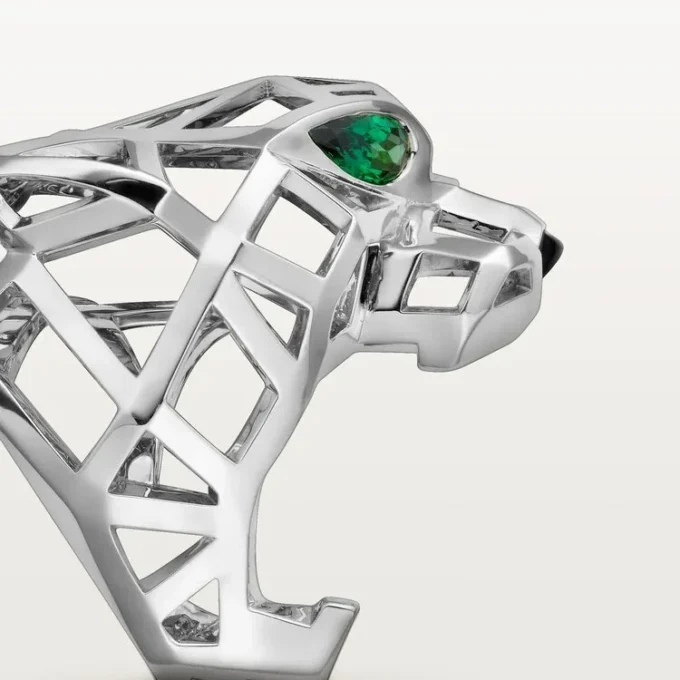 Panthere De Cartier-ring – hvidguld uden rhodiumbelægning, tsavorit-granater, onyx – Cartier Panthere De Cartier-ring – hvidguld uden rhodiumbelægning, tsavorit-granater, onyx – Cartier
