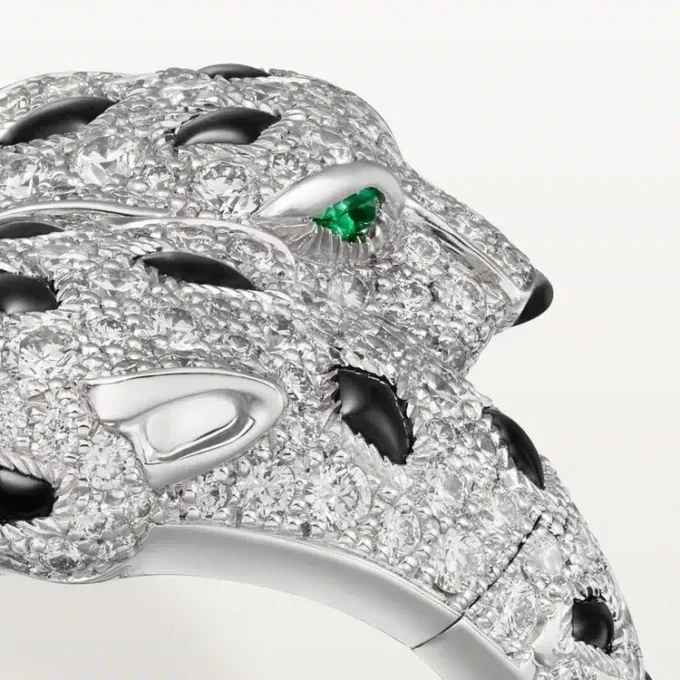 Panthere De Cartier-ring, leddelt, pavé Panthere De Cartier-ring, leddelt, pavé