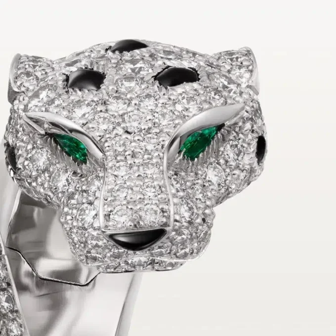 Panthere De Cartier-ring, leddelt, pavé Panthere De Cartier-ring, leddelt, pavé