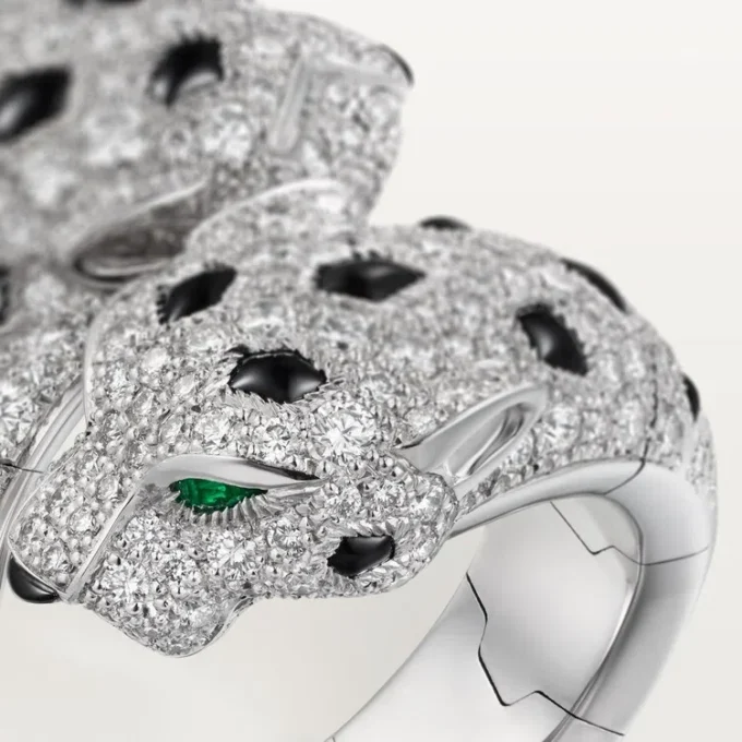 Panthere De Cartier-ring, leddelt, pavé Panthere De Cartier-ring, leddelt, pavé