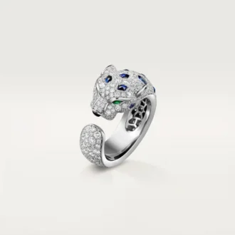 Panthere De Cartier-ring, mellemstor model, halvpavé