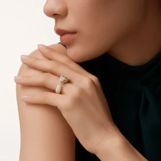 Panthere De Cartier-ring, mellemstor model, pavé