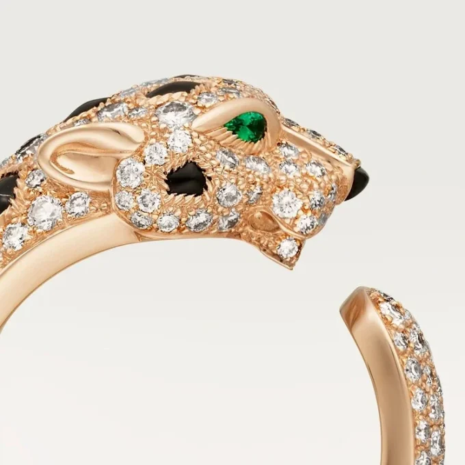 Panthere De Cartier-ring, mellemstor model, pavé Panthere De Cartier-ring, mellemstor model, pavé