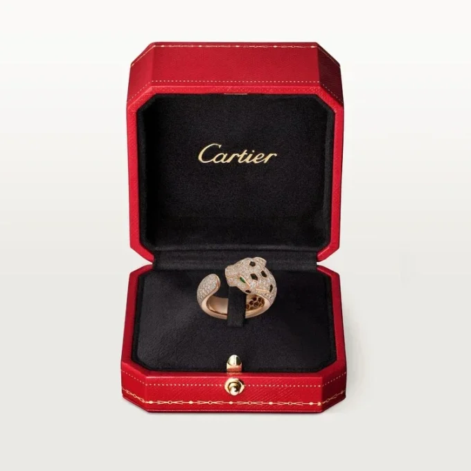 Panthere De Cartier-ring, mellemstor model, pavé Panthere De Cartier-ring, mellemstor model, pavé
