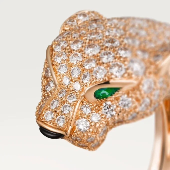 Panthere De Cartier-ring – Rosaguld, diamanter, smaragder, onyx – Cartier Panthere De Cartier-ring – Rosaguld, diamanter, smaragder, onyx – Cartier