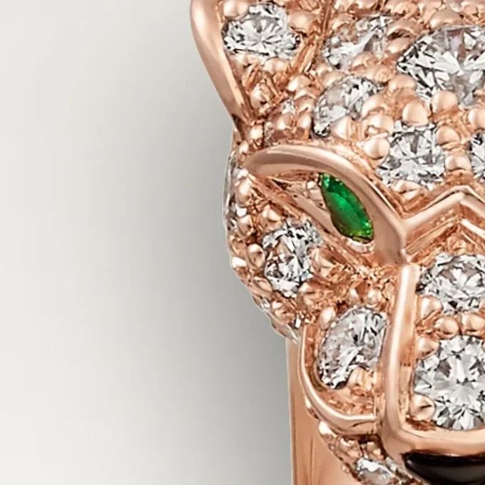 Panthere De Cartier-ring – rosaguld, onyx, smaragder, diamanter – Cartier Panthere De Cartier-ring – rosaguld, onyx, smaragder, diamanter – Cartier