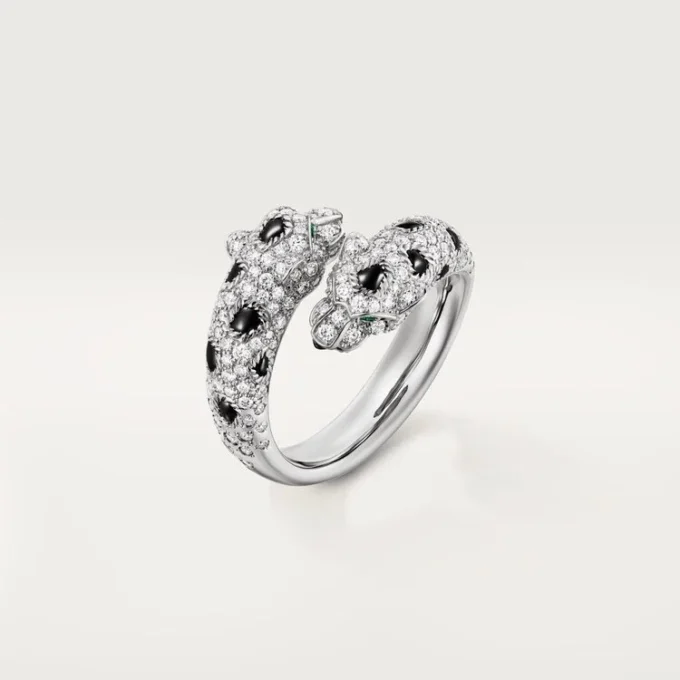 Panthere De Cartier-ring, semi-paved Panthere De Cartier-ring, semi-paved
