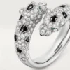 Panthere De Cartier-ring, semi-paved Panthere De Cartier-ring, semi-paved