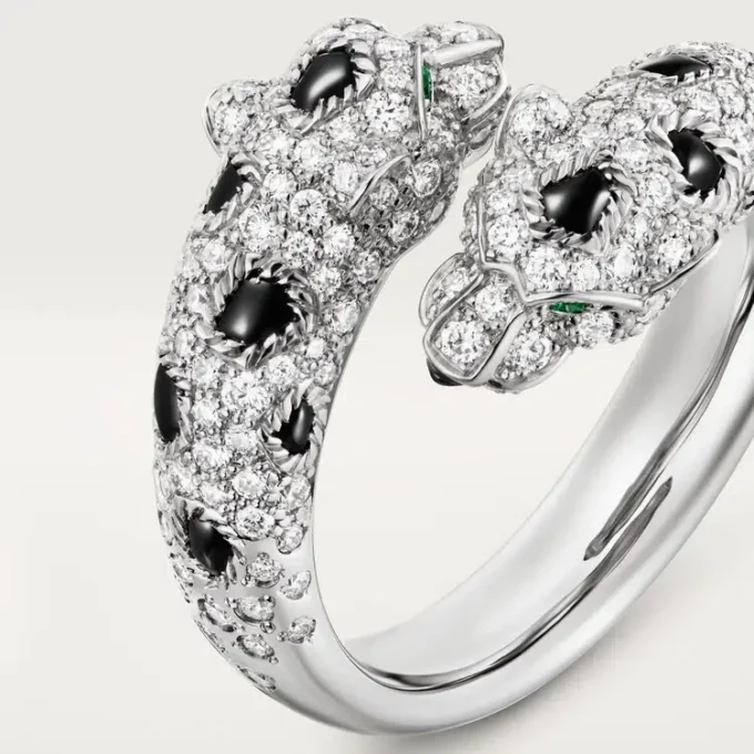 Panthere De Cartier-ring, semi-paved Panthere De Cartier-ring, semi-paved