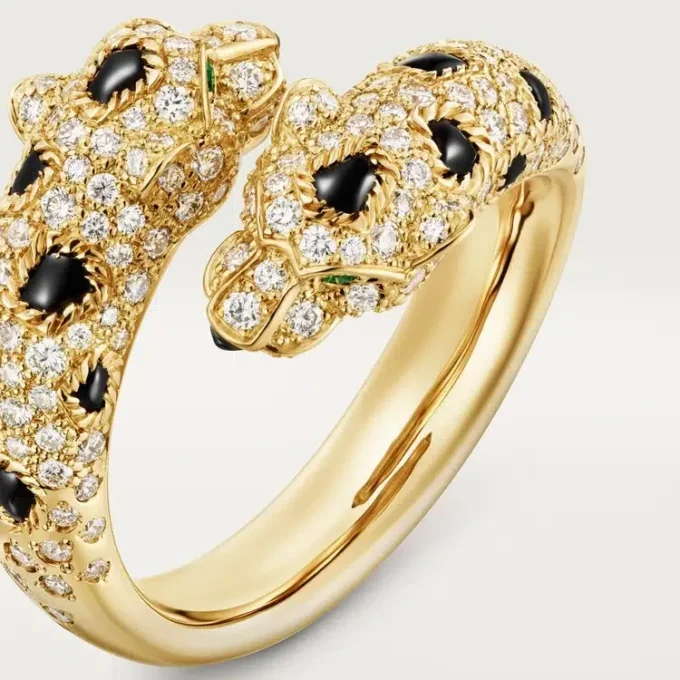 Panthere De Cartier-ring, semi-paved Panthere De Cartier-ring, semi-paved