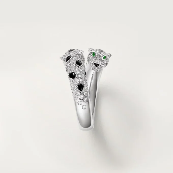 Panthere De Cartier-ring, semi-paved Panthere De Cartier-ring, semi-paved