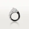 Panthere De Cartier-ring, sort lak, pavé Panthere De Cartier-ring, sort lak, pavé