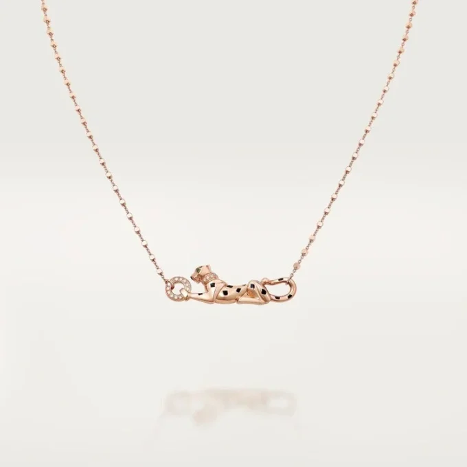 Panthere De Cartier halskæde – rosaguld, tsavorit-granater, diamanter – Cartier Panthere De Cartier halskæde – rosaguld, tsavorit-granater, diamanter – Cartier