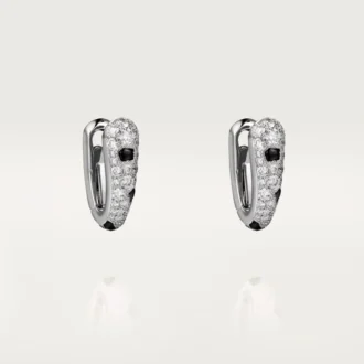 Panthere Diamond små hoopøreringe, hvidguld | Cartier Us