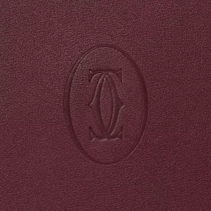 Portfolio, Must De Cartier – burgunderfarvet kalveskind, guldfinish – Cartier Portfolio, Must De Cartier – burgunderfarvet kalveskind, guldfinish – Cartier