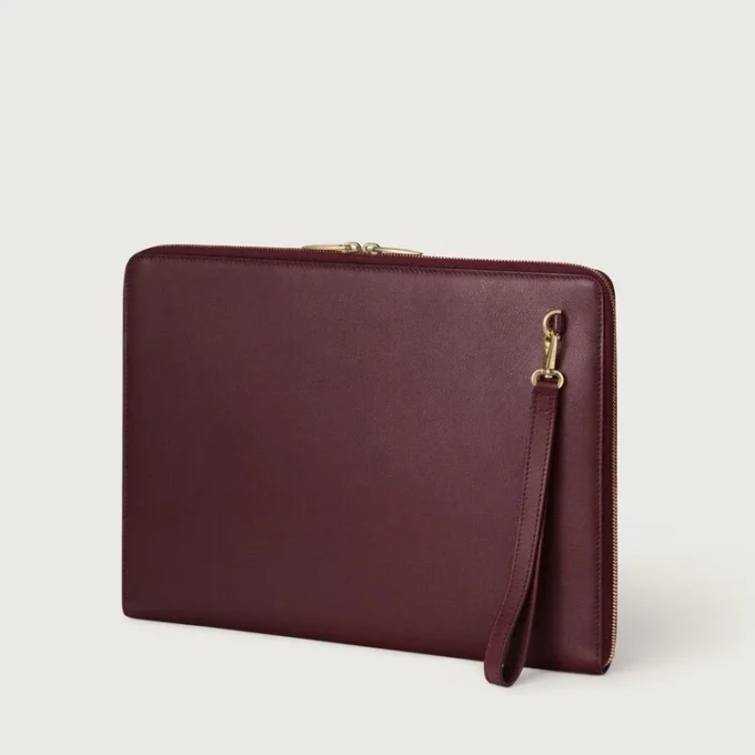 Portfolio, Must De Cartier – burgunderfarvet kalveskind, guldfinish – Cartier Portfolio, Must De Cartier – burgunderfarvet kalveskind, guldfinish – Cartier
