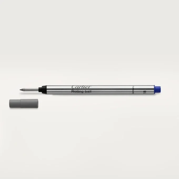 Rollerball-penrefill, blåt blæk
