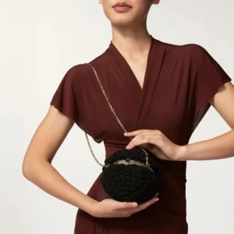 Rund hæklet taske, Cartier Soir